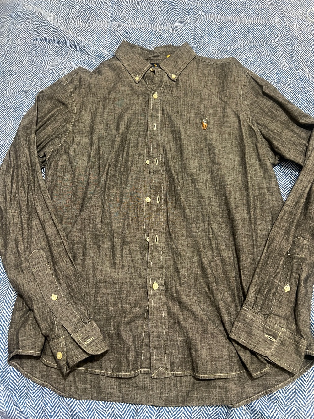 Polo by Ralph Lauren Dark Gray Button-Down Dress Shirt